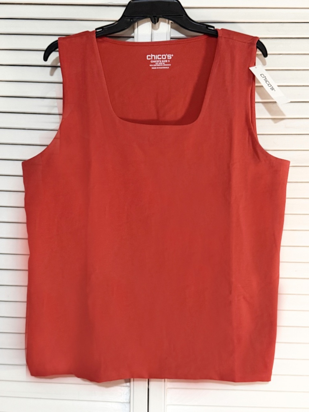 Chico's Tank Top - Red - Square neck - Size 3 XL (16) new with tags